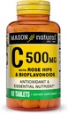 MASON NATURAL Vitamin C 500 mg, s Rose HIPS & Bioflavonoidy, imunitní podpora a antioxidační vzorec, 90 tablet