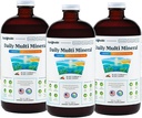 LIQUIDHELTH Daily Multi Mineral Liquid Supplement with Fulvic Acid, Plant based Ionic Aquamin Sea Trace Ocean Minerals - Imunitní podpora, Energie, Gut Health, Detox - Made in USA, Vegetarian (3 Pack)