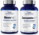 1MD Nutrition MoveMD & CurcuminMD Plus Bundle 124; Lékař podmíněný kolagen, kurkumin a Boswellia Serrata 124; Společný doplněk zdraví