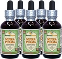 Muira Puama (Ptychoptetalum Olacoides) Glycerit, Organic Alcohol- Free Liquid Extract (Značka: HerbalTerra, Proroudly Made in USA) 5x2 fl.oz (5x60 ml)