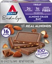 Atkins Endulge Treat, Almond Craze Bar, 2g Net Carbs, 1g cukru, Dobrý zdroj Vlákna, Keto Friendly, 16 Počet