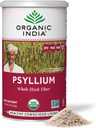 ORGANIC INDIA Celý Psylium Husk Powder Organic - Psylium Husk Fiber Supplement, Digestion Support, Vegan, Gluten- Free, Non-GMO, Soluble & Nerozpustný Fiber Source - 12 oz (balení po 1)