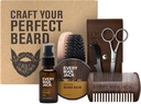 Každý muž Jack Beard Grooming Kit pro muže - Zahrnuje Sandalwood Beard Oil & Beard Balm, Beard Brush, Dřevěný Dual- sided Comb, Trimming nůžky a Mustache Comb