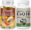 Lipozomal CoQ10 800mg 1PCS Bundle s Ubiquinol CoQ10 600 MG Softgels s Omega-3 & Shilajit & PQQ 1PCS