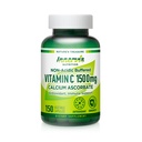 Gentle Non- Acidic Vitamin C 1500mg - High- Absorpce kalcium askorbát pro imunitní a antioxidační podporu - 150 Veggie Kapsle