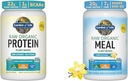 Zahrada života Organic Vegan Neochucený proteinový prášek 22g Kompletní rostlinný surový protein & Vegan Protein Powder - Syrové organické stravovací třesenky - Vanilla - Pea Protein