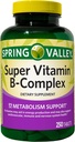 Augu Spring Valley Super Vitamin B- komplex, Podpora metabolismu, Tablety Dietní dodatek, 250 Počet