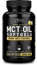 Čisté MCT olejové kapsle (360 Softgels 124; 3000mg) 4 Měsíční zásoba Keto pilulky w Nerafinovaný kokos - C10 & C8 Mozkové palivo, Energie, Octane Ketóza