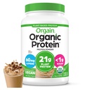 Orgain Organic Vegan Protein Powder, Iced Coffee - 21g Plant Protein, 60mg kofeinu, Nízká čistota karb, žádné přísady laktózy, žádný přidaný cukr, Non- GMO, pro třepání a smoothies, 2.03 lb
