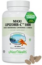 Maxi Health Liposomální vitamin C 1000mg tablety s trávicí směsí, vysoce absorbovatelné vysoké dávky vitaminC, Non GMO Kosher Vegetarian Doctor- Additional Imunitation Supplement (90 Počet)