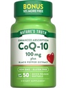 Nature 's Truth CoQ10 100mg CLAS124; 50 Softgels CLAS124; Plus Black Pepper Extract CLAS124; Non- GMO a gluten zdarma dodatek