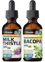 BIO KRAUTER Mléko Thistle Tincture 2 Fl. Oz. & Bacopa Tincture 2 Fl. Oz.