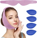NEWGO Moudrost zuby Ice Pack hlava Wrap pro Face Oral Chirurgie, Jaw Ice Pack pro Face se 4 Hot Cold Gel Pack pro TMJ, Extrakce zubů, Tonsillektomie Recovery - Purple
