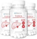 (3 balení) Terraform Pure TUDCA (Tauroursodeoxycholic acid) - 500mg per Serving - Čistá podpora a zdraví jater - 60 Kapsle