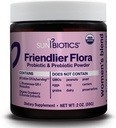 SUNBIOTIC Friendlier Flora - Dámská směs, 20 miliard CFU 6 Probiotických proužek, Dámské Denní trávicí vaginální a imunitní zdraví, Non- GMO a gluten Free, 2 Ounce