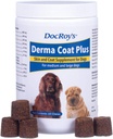 Revival Animal Health Doc Roy 's Derma Coat Plus kůže & coat dodatek pro střední / velké psy - 60 ct Chews