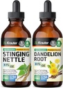 BIO KRAUTER Štípající kopřivka tinktura 4 Fl. Oz. & Pampeliška tinktura 4 Fl. Oz.