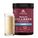 Starověká výživa Kolagen Peptidy Prášek, Multi kolagen Protein, Ženy & Muži, Vitamin C, Probiotika, Hydrolyzované kolagen, Podporuje pleť, Sponky, Gut zdraví, Vanilla, 45 Servings