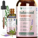 Rejuvica Health Balanced Femme - Advanced female Balance Supplement - Liquid Delivery for Better Absorption - Vitex, Dong Quai, Black Cohosh, Maca Wild Yam & Více!