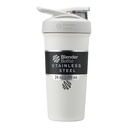 BlenderBottle Strada Shaker Cup Izolovaný nerezová láhev s drátěnou whisky, 24-Ounce, bílá