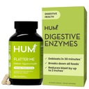 HUM Fotter Me trávicí enzymy pro ženy a muže, Dědičné zdraví Bloating dodatek s zázvorem & Peppermint Leaf, rychle působící anti Bloat pilulky Multi enzym pro odplyňování, Vegan, 60 Kapsle