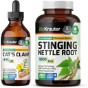 BIO KRAUTER Cats Claw tinktura 4 Fl. Oz. & Štípající Nettle 250 Kapsle