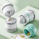Pill Cutter - Pill Splitter s nerezovou ocelovou čepelí pro řezání malých nebo velkých pilulek v jedné třetí, Pill Cutter 1 / 3, Vhodné pro cuting vitaminy, Tablety (1-3 Grey)