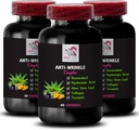 Alpha Lipoic Acid - Anti- Wrinkle Complex - L- Glutathione, Aloe Vera, Kolagen Support, Green Coffee Bean, Lycopene, Turmeric, Grape Seed, Hydration Boost, Skin Firming, hladká textura 3Bot 180Caps