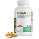 Bronson Turmeric Curcumin s BioPerine - High Potency Premium Společná podpora s 95% Standardizované Curcuminoidy - Non- GMO Kapsle s Black Pepper - 180 Počet