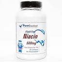 Flush Free Niacin 500mg / / 100 Kapsle / / Čisté / / podle PureControl doplňky