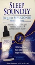 Sleep Soundly Liquid Melatonin 10mg, Instant acting Sleep Formule, 30 porcí, 2 Fl Oz (Balení po 1)
