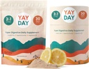 Stravovací Enzymy Prebiotická Vláknina dodatek Powder Bundle - Daily Gut Health + Magnesium Powder for Deep Sleep, Regularity, Bloating & Constision Relief - Citrus (37 Služeb)