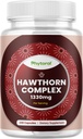 Vysoké síly Hawthorn Berry Kapsle - Čistá antioxidant Hawthorn Berry dodatek s listem & Květinový extrakt 4: 1 pro zdravé srdce a stravení - Energetická podpora pro muže a ženy - 240 Count Pack