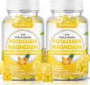 softbear draselné gumy pro dospělé, Sugar- bez draslíku doplněk hořčíku s vitaminem B6 CoQ10 pro svalové křeče vegan ananas Flavor 120 Gumy
