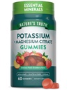 Nature 's Truth Draslík Magnesium Citrát gumy 124; 60 Počet gumy 124; Vegan, Non-GMO & gluten zdarma