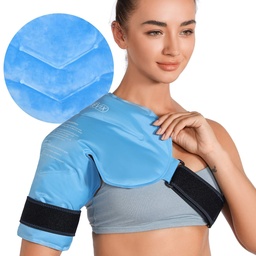 REVIX Rameno Ice Pack for Rotator Cuff Cold Therapy, Arm Gel Ice Pack for Injuries Reuse, Flexible Cold Compression Wrap for Post- Workout Recovery, Únava a rameno Discomfort, Blue