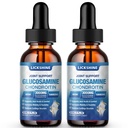 2 Pack Glucosamine Chondroitin MSM Liquid Drops - Extra síla Společná podpora Dodatek pro dospělé s Quercetin Boswelia, Bromelain, Hyaluronic Acid, Antioxidant Imunosupport (4 Fl oz)