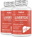 Toxikologie - Advanced Jaterní Detox & Cleanse Formule - Bylinná podpora jater s mléčným bodlákem, kurkuma, Artyčok, Pack 2