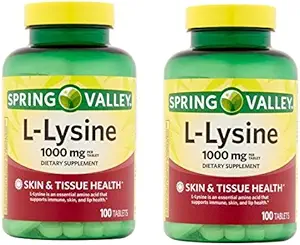 Spring Valley - L- Lysin 1000 mg, 100 tablet (balení po 2 tabletách)