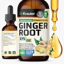 BIO KRAUTER Ginger Root Extract - Přírodní zázvor doplňky pro celkové Wellness - Alkohol a cukr zdarma - Vegan Drops 2 Fl.Oz.