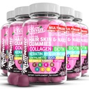 Multimane kolagen gumy s Biotin Keratin Hyaluronic Acid Bamboo Vitamin A C Vitamin D Vitamin E Folát Saw Palmetto Křemík B3 Vitamíny Vlasové kůže a hřebíky gumy podle čisté Nutra