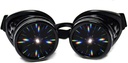 GloFX Black Polted Difraction Goggles, Tinted Lenses, Limited Edition - Raves, EDM Festival příslušenství, Light Show, Club, Concert Wear - 3D Rainbow Prism Fractal Kaleidoscope