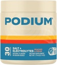 Pódium Nutrition Training Salt + Electrolytes Powder, Peaches & Cream, Post Workout Hydration & Muscle Recovery Support, Electrolyte Drink, Magnesium, Draslík, vápník & Sodík Soli, 30 Služeb