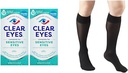 Čiré oči citlivé oční kapky 2 Pack & Truform Sheer Compression Punkings ženské kolena High 20 Denier Black Medium
