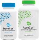 NeuroScience Mood + Adrenal Support Set - AdreCor + TravaCor (2 produkty, 180 tobolek, 60 tobolek)