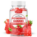 softbear draselné gumy pro dospělé, bezcukerné chloridové gumy 1200mg Support Leg Cramps & Electrolyte Balance High potency Draslík Supplement, Jahodové ochucení 60 Počet