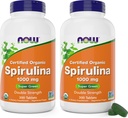 Nyní Foods Organic Spirulina 1000mg Tablety - 300 Počet (balení po 2) - Non- GMO, Super Green celý doplněk stravy - Double Strength 1000 mg - Přirozeně Occurring Beta- Carotene (VIT A), B-12 a GLA
