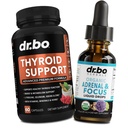 Thyrosin Podpora & Adrenal Focus Kapky - Příslušenství pro tyrosin Komplex s L- Tyrosin Selen Jod & Organic Adrenal Supplements Focus Liquid Kapky - Přírodní mozek a paměť Únava Pozor