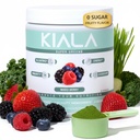 Kiala Nutrition Super Greens, Organic Green Powder with Spirulina & Chlorella for Digestion, Gut Health, Imunity, Energy, Gluten Free, Vegan, Cukr Free, Smíšené Berry, Spectra Blend, 30 Služení
