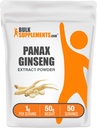 BulkSupplements.com Ginseng Root Extract Powder - Panax Ginseng Supplement, Herbal Supplement - Vegan & gluten Free, 1g per Serving, 50g (1.76 oz) (balení po 1)